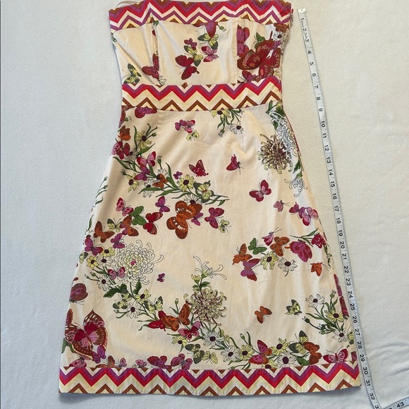 Tibi Red and Brown Geometric Top - Picture 3 of 10